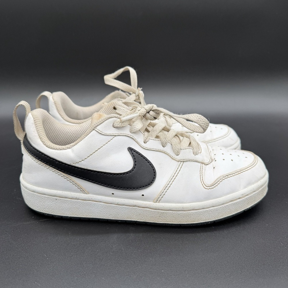 Nike Court Borough Low Recraft‎ Kids White/Black Shoes Size 4.5y